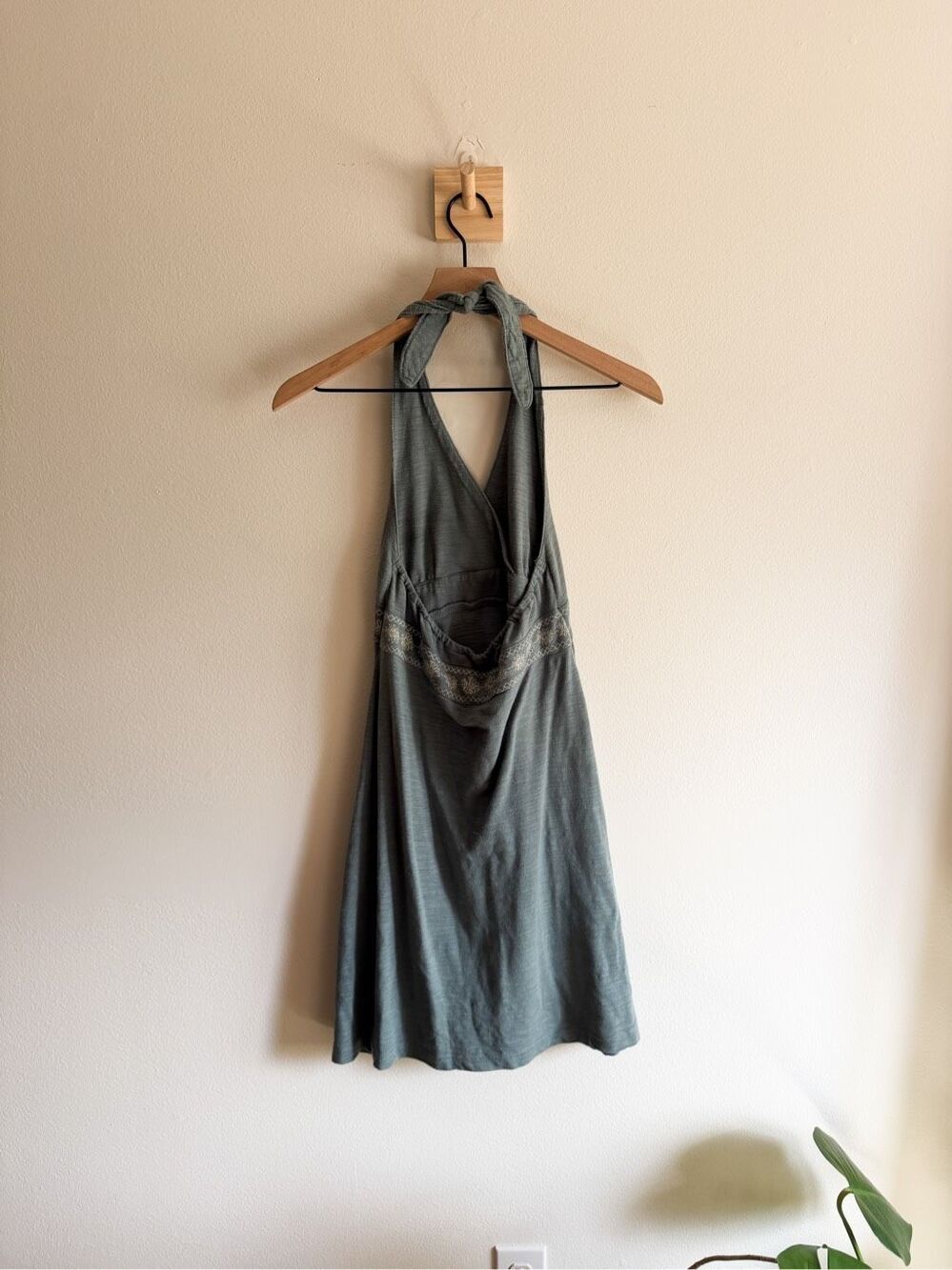 Aventura Organic Cotton Tie Neck Mini Dress Size XS - Picture 3 of 5